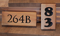 numbers macrocarpa carved black inlay